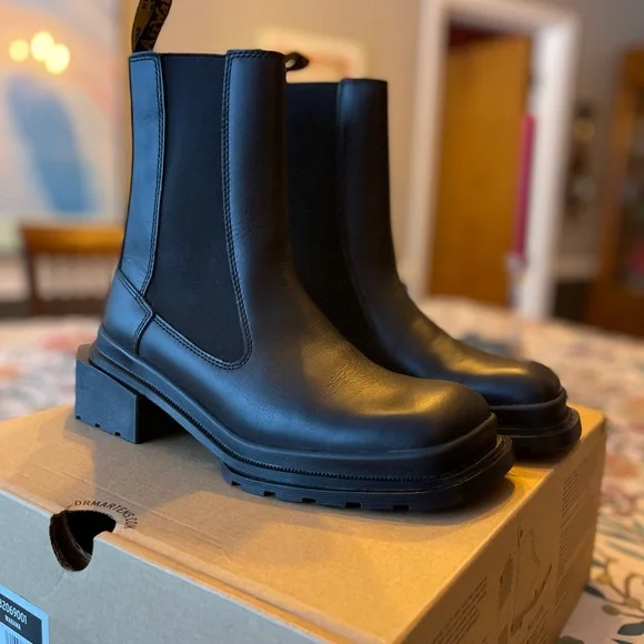 Dr. Martens Maybole Black Square Toe Chelsea Boots - Picture 5 of 8